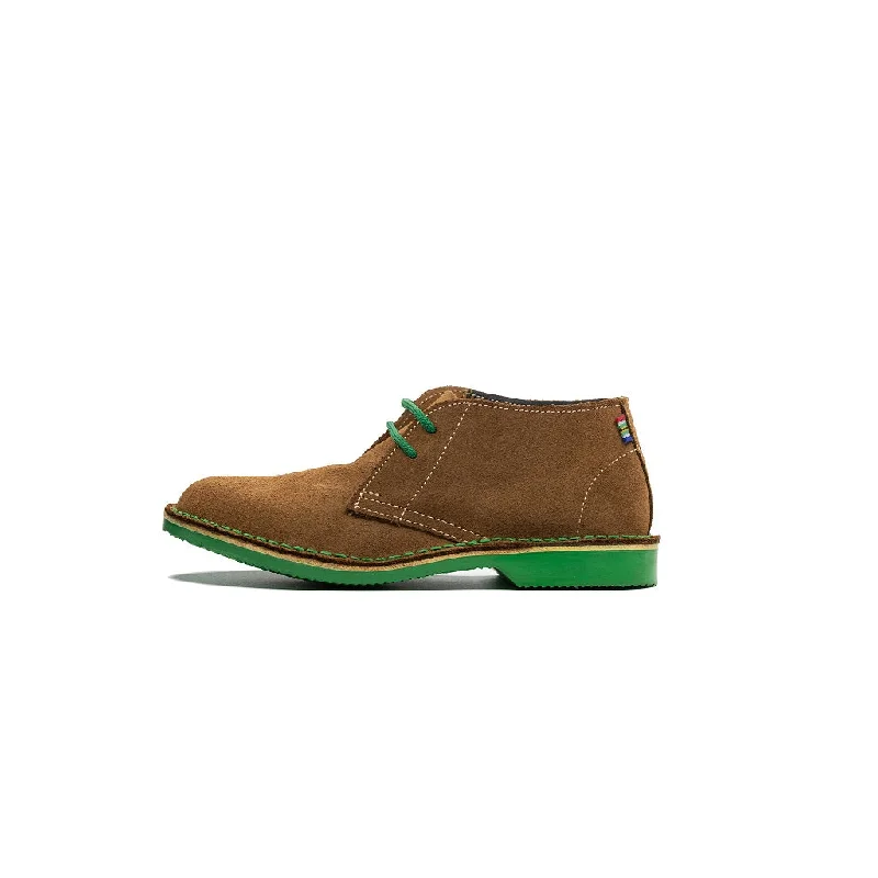 Men's black leather chukka boots with a modern, sleek silhouetteMEN'S DESERT BOOT LOWVELD GREEN