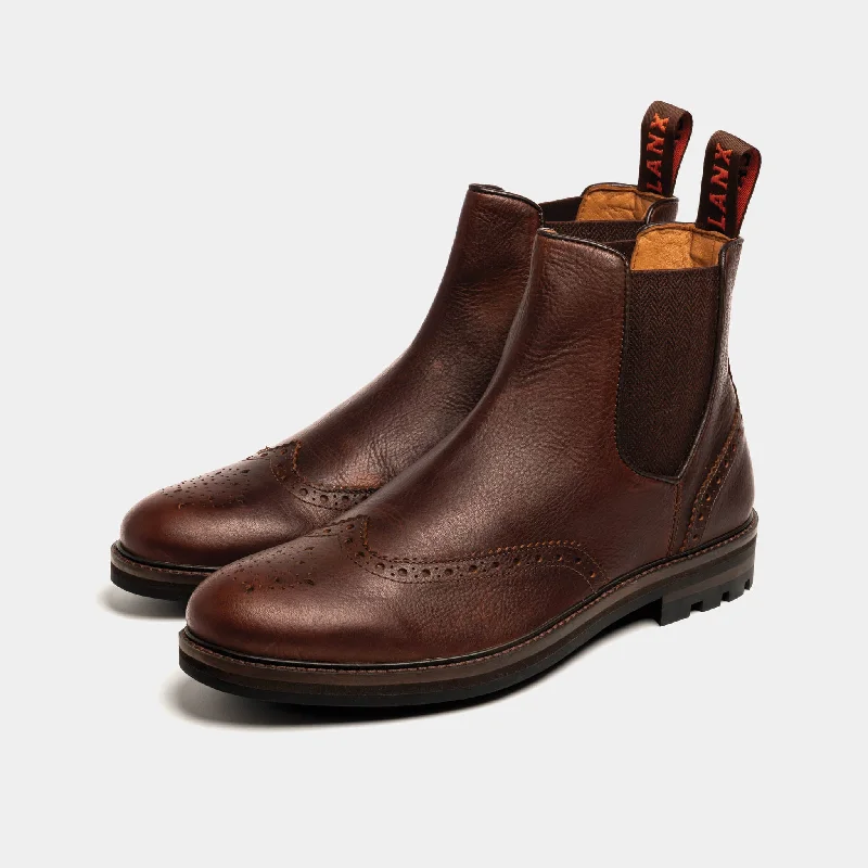 Chelsea boots for men with jeansMITTON // CHESTNUT GRAINED