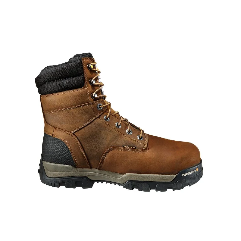 Men's water - repellent leather work & safety boots for outdoor work8" Ground Force Waterproof Insulated Composite Toe Work Boot Brown