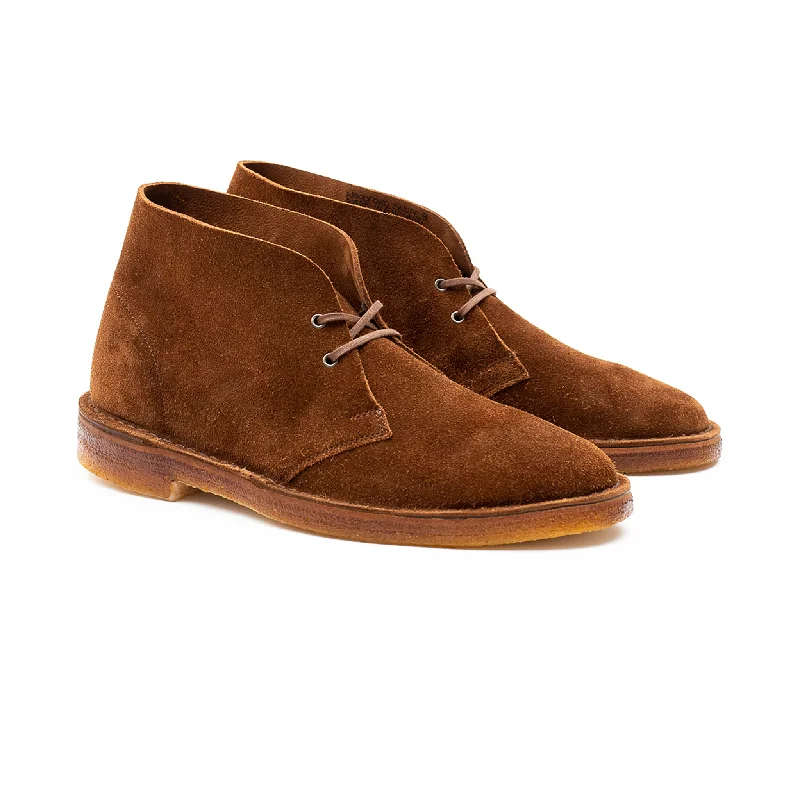 Men's distressed leather desert boots with a rugged, worn - in appearanceWoodford Desert Boot - Snuff Janus Calf Suede