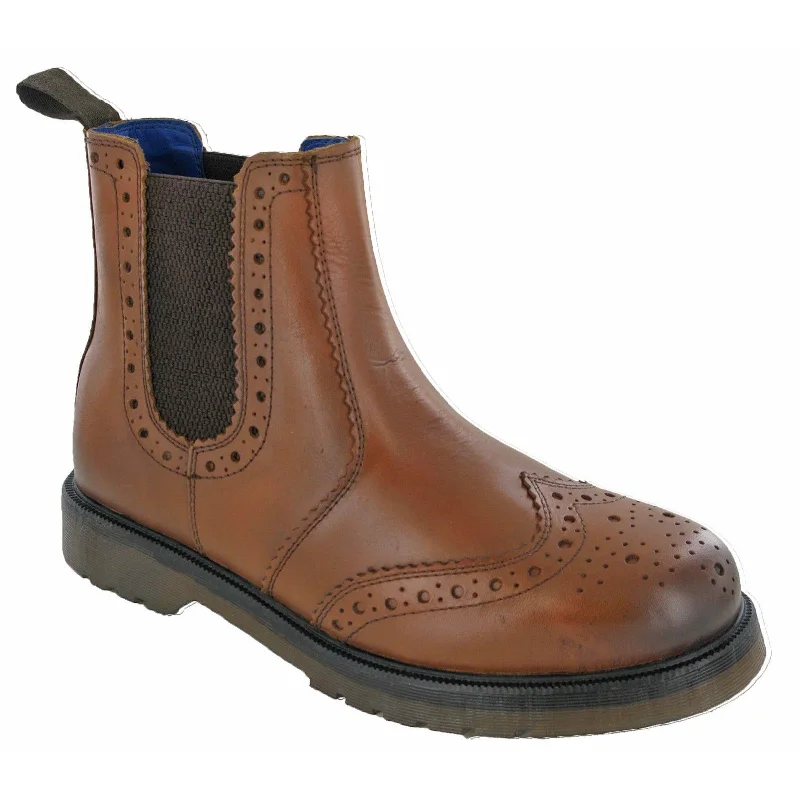 Men's Chelsea boots for motorcycle ridingCatesby Brogue Chelsea Boots