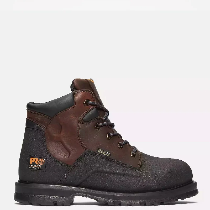 Men's work & safety boots with a breathable waterproof membrane like Gore - TexTimberland PRO Men's PowerWelt Steel Toe Waterproof 6" Work Boot