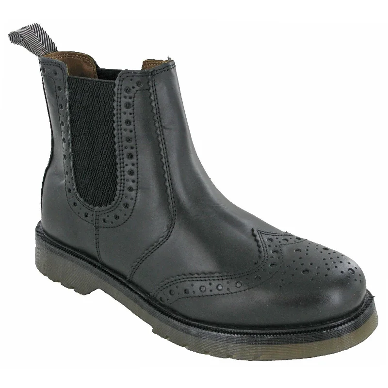 Men's Chelsea boots with steel toeCatesby Brogue Chelsea Boots