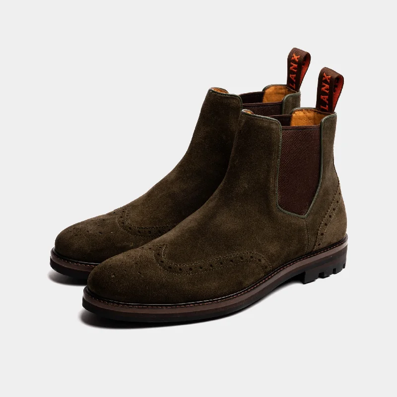 Chelsea boots for men with orthoticsMITTON // KHAKI SUEDE