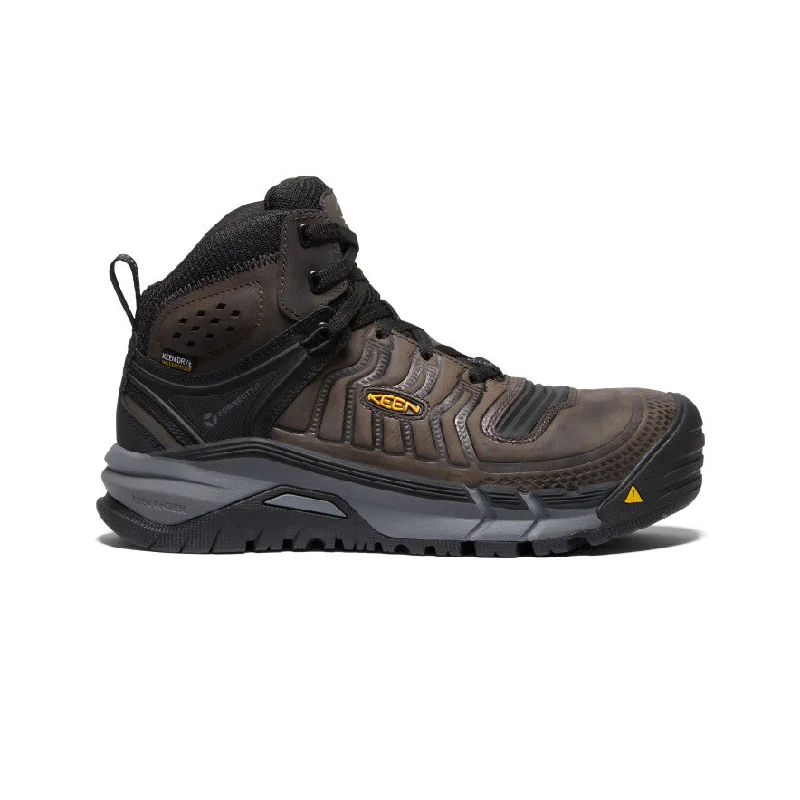 Men's work & safety boots with a breathable waterproof membrane like Gore - TexMen's Kansas City+ Waterproof Mid (Carbon Toe)  |  Coffee Bean/Black