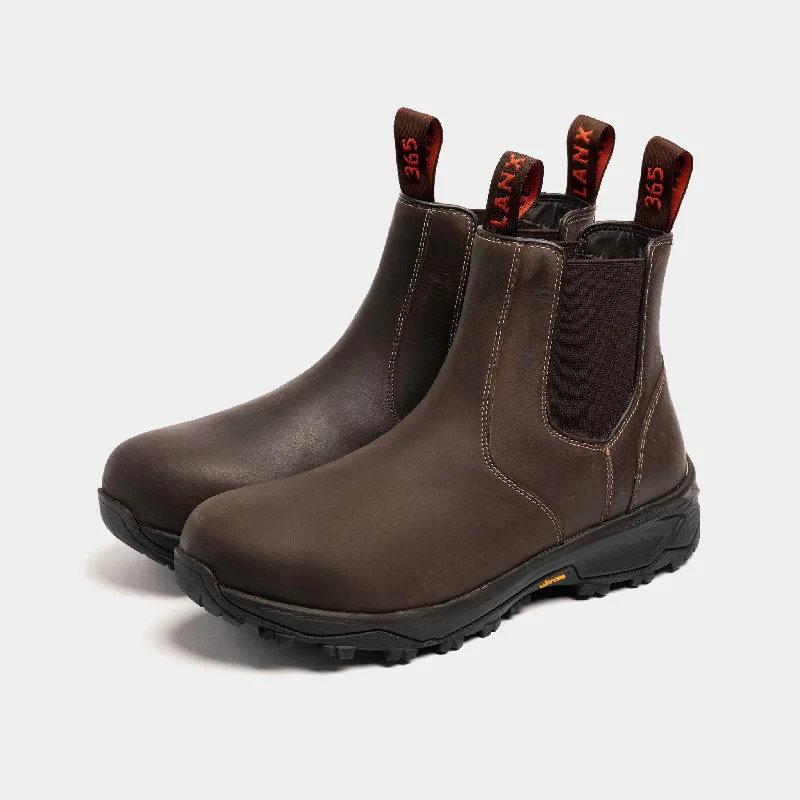 Men's black Chelsea bootsRIBCHESTER // BROWN DISTRESSED