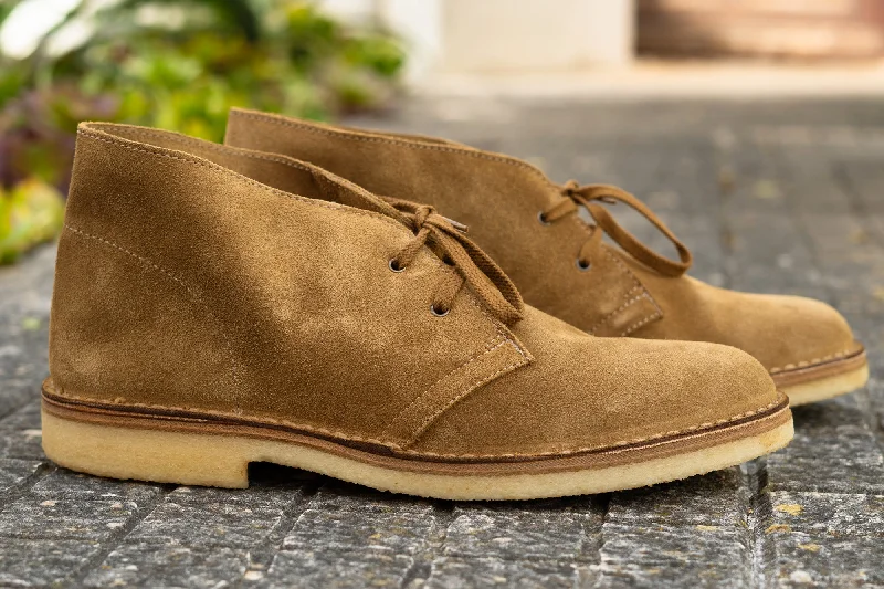 Men's water - repellent desert boots for light rain and puddlesType 01 Desert Boots Champagne Sand