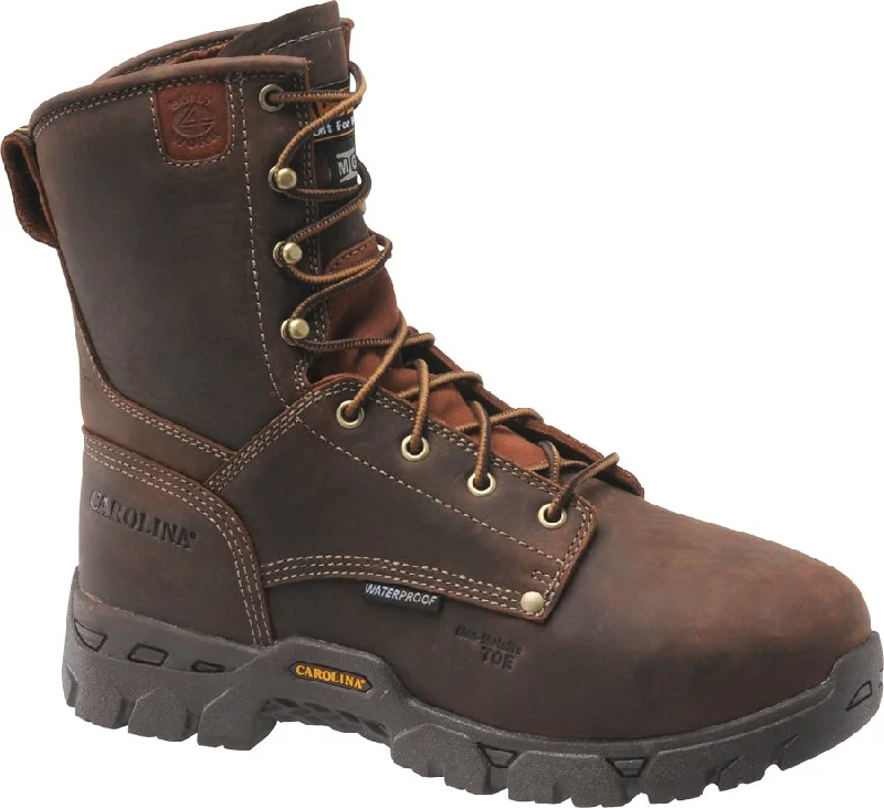 Men's work & safety boots with a durable rubber outsole for traction on rough terrainCarolina 9582 Internal Met Guard Work Boots