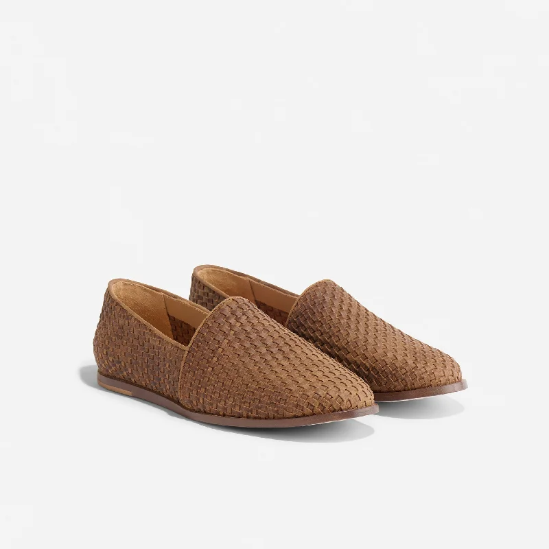 Men's sandals with a durable outer soleAlejandro Woven Slip-On 2.0 Woven Tobacco