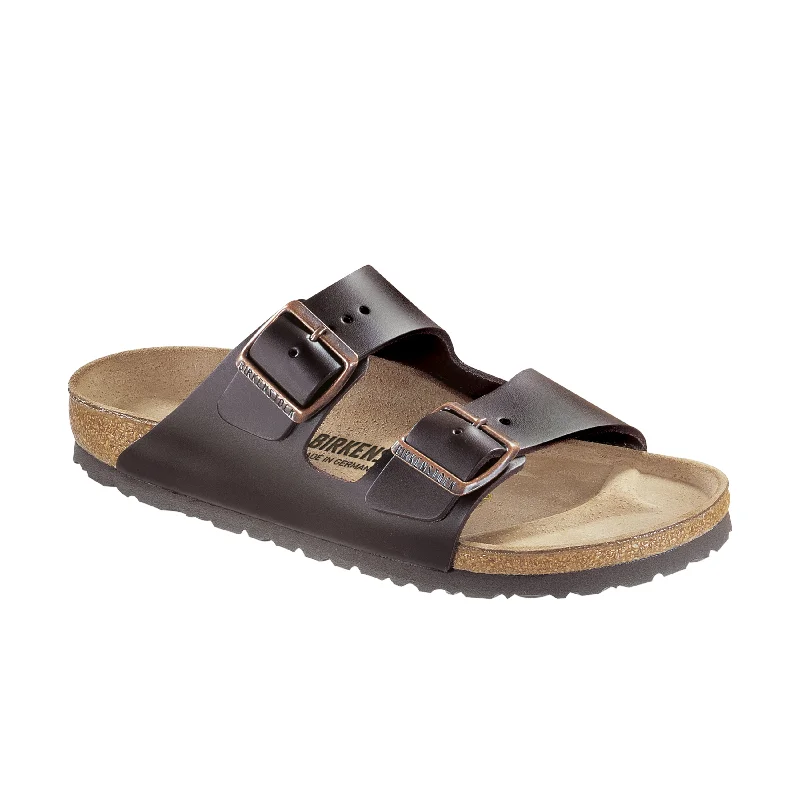 Flip - flop style men's sandals for beach wearArizona Brown Smooth Leather