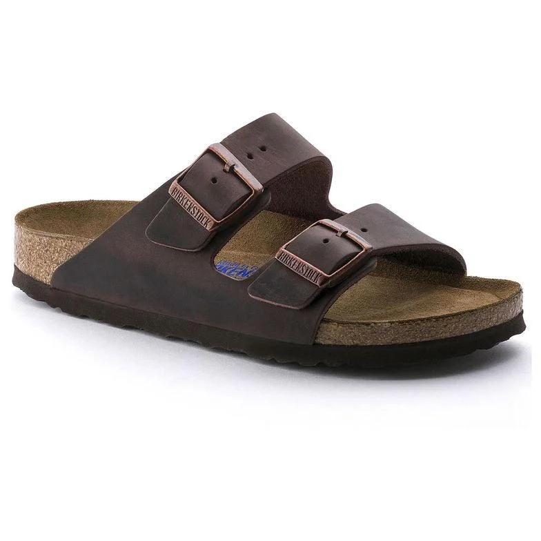 Waterproof men's sandals for water activitiesBirkenstock Arizona Soft Footbed - Habana Oiled Leather