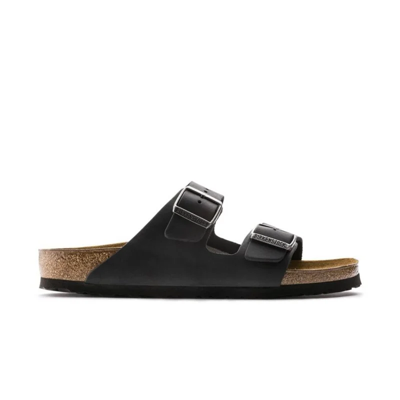 Men's sandals with a cushioned footbedBirkenstock Arizona - Black Oiled Leather