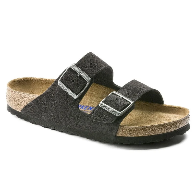 Men's sandals with a cushioned footbedBirkenstock Arizona Soft Footbed - Velvet Gray Suede