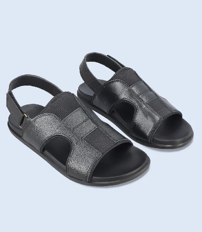 Men's sandals with a stretchy strap for a better fitBM5584-BLACK-Men Casual Sandal