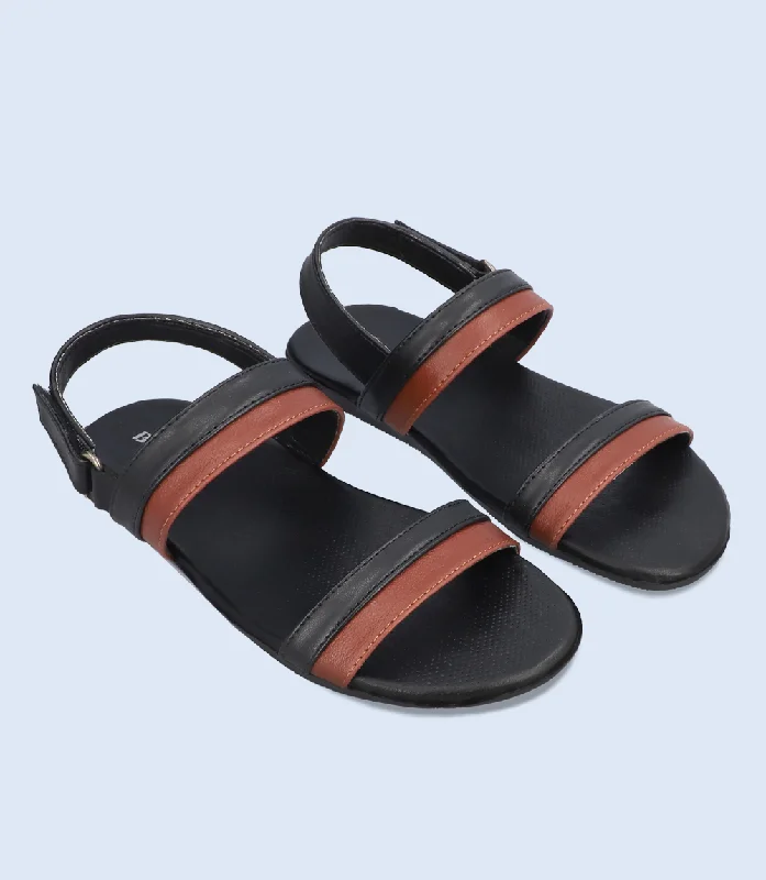 Men's sandals with a cushioned footbedBM5632-Black-Men Sandal