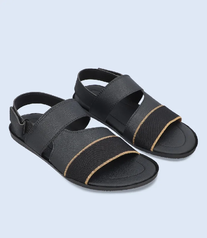 Men's sandals with a leather lining for comfortBM5672-BLACK-Men Sandal