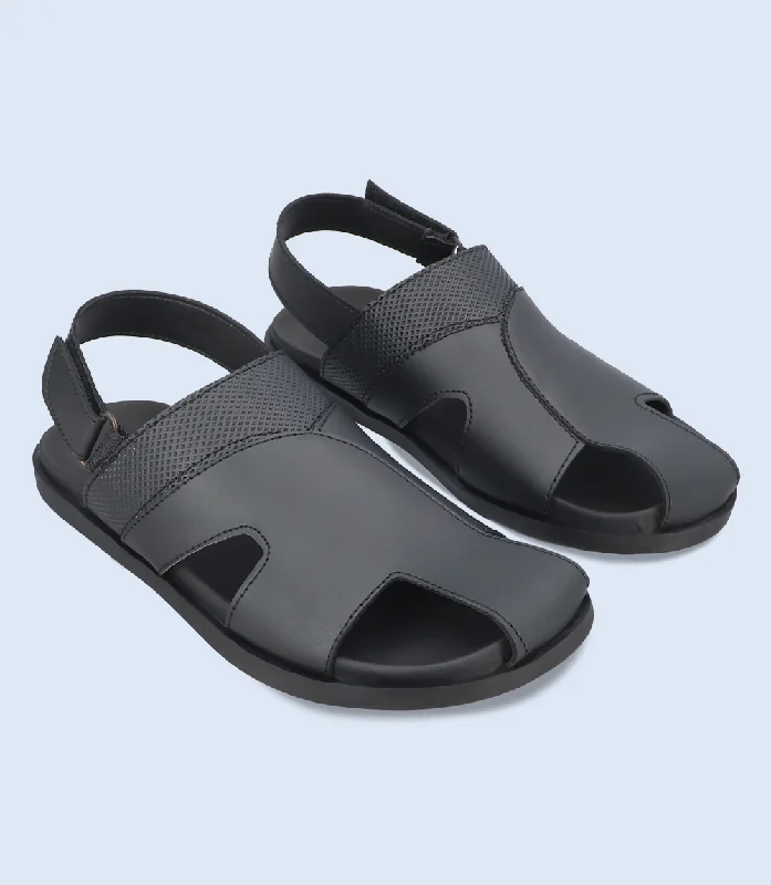 Men's sandals with a removable insole for cleaningBM5673-BLACK-Men Casual Sandal