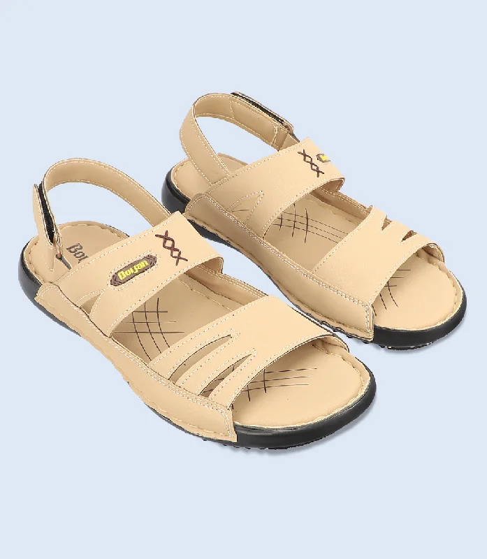 Men's sandals with a toe post designBM5684-BEIGE-Men Sandal