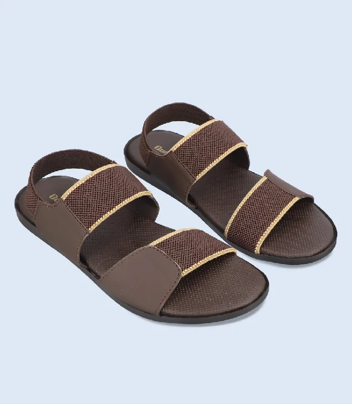 Men's sandals with a wide strap for supportBM5715-ESPRESSO-Men Sandals