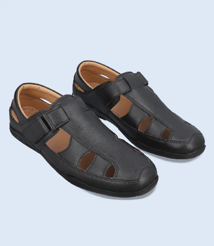 Men's sandals with a toe post designBM5946-BLACK-Men casual Sandal