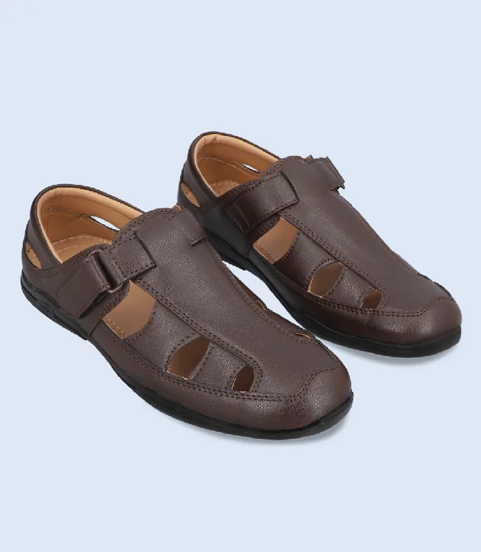 Men's sandals with a wide strap for supportBM5946-BROWN-Men casual Sandal