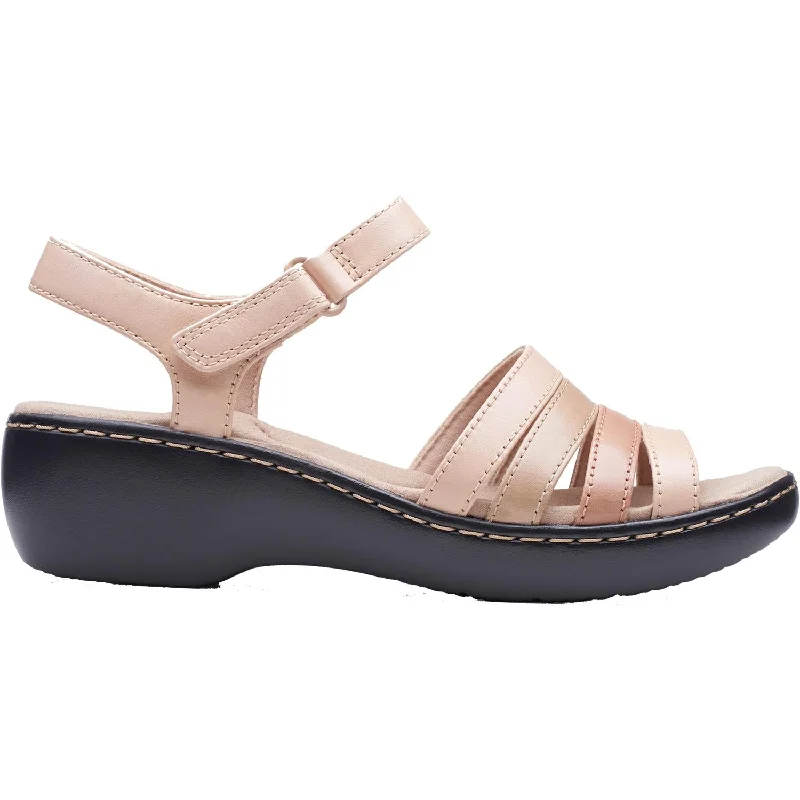 Men's sandals with a rubber sole for tractionWomen's Clarks Delana Brenna Blush Combi Leather