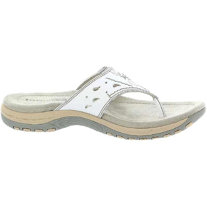 Men's sandals with a leather lining for comfortWomen's Earth Sara White Leather