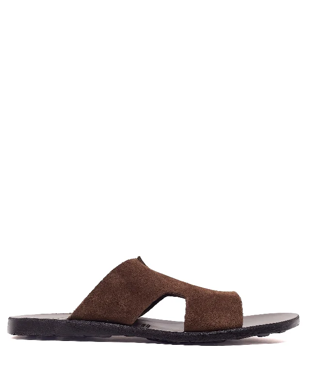 Men's sandals with a shock - absorbing insoleJoe Suede Dark Brown