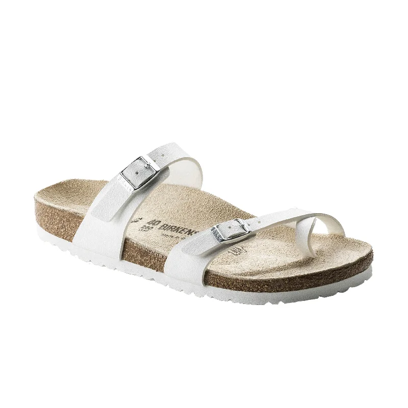 Men's sandals with a buckle closureMayari White Birko-Flor