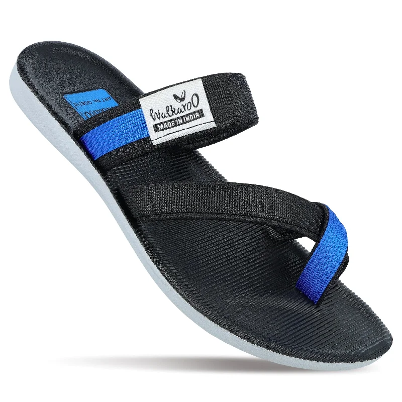 Men's sandals with a rubber sole for tractionMen's Cross Strap Sandals  - GG8210 Black Blue