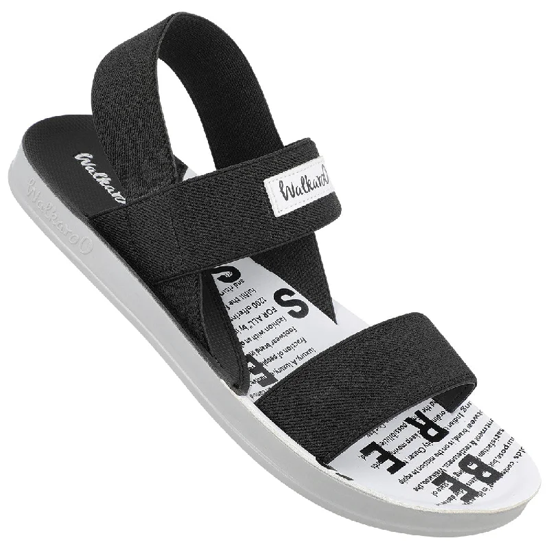 Men's sandals with a buckle closureMen's Daily Wear Sandal  - GG8408 Black White