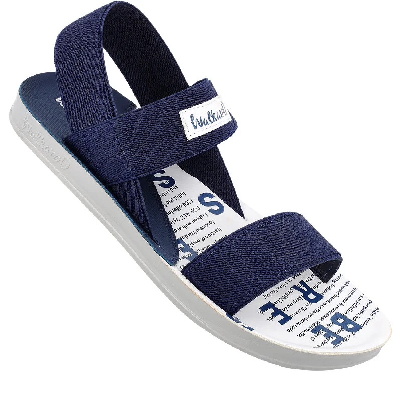 Men's leather sandals with an adjustable strapMen's Daily Wear Sandal  - GG8408 Blue White