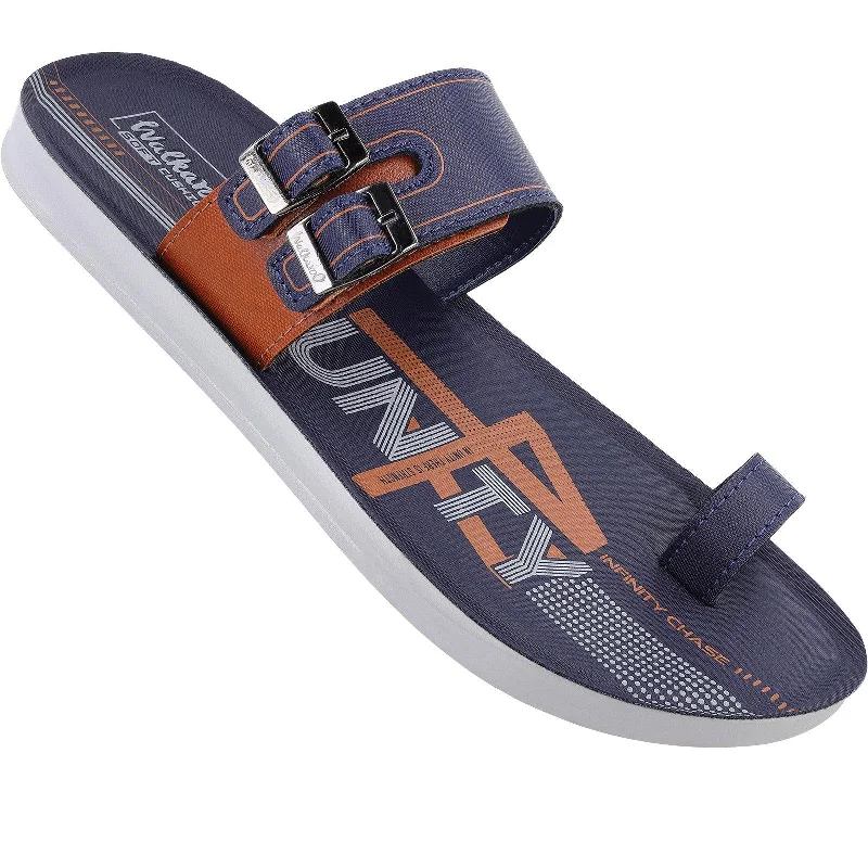 Men's sandals with a contrast stitching detailMen's Daily Wear Sandals  - WG5658 Blue