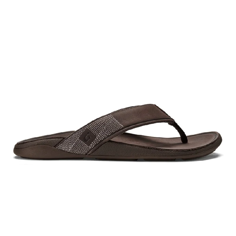 Men's leather sandals with an adjustable strapOlukai Tuahine - Men's