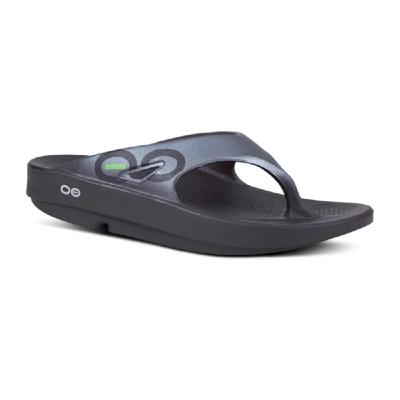 Men's sandals with a removable insole for cleaningOofos OOriginal Sport Thong - Graphite