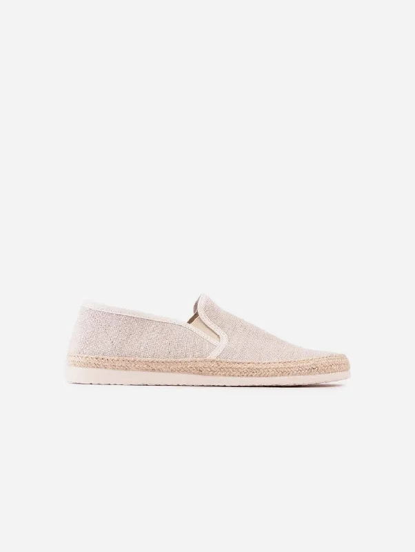 Men's sandals with a shock - absorbing insolePecan Men's Recycled Cotton Espadrilles | Neutral