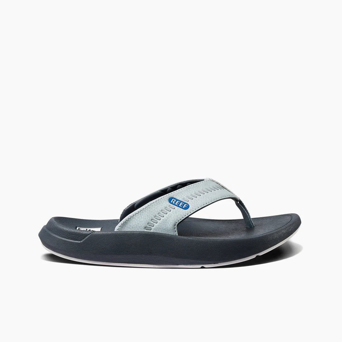 Men's sandals with a rubber sole for tractionReef Men's Swellsole Cruiser - Grey/Light Grey/Blue