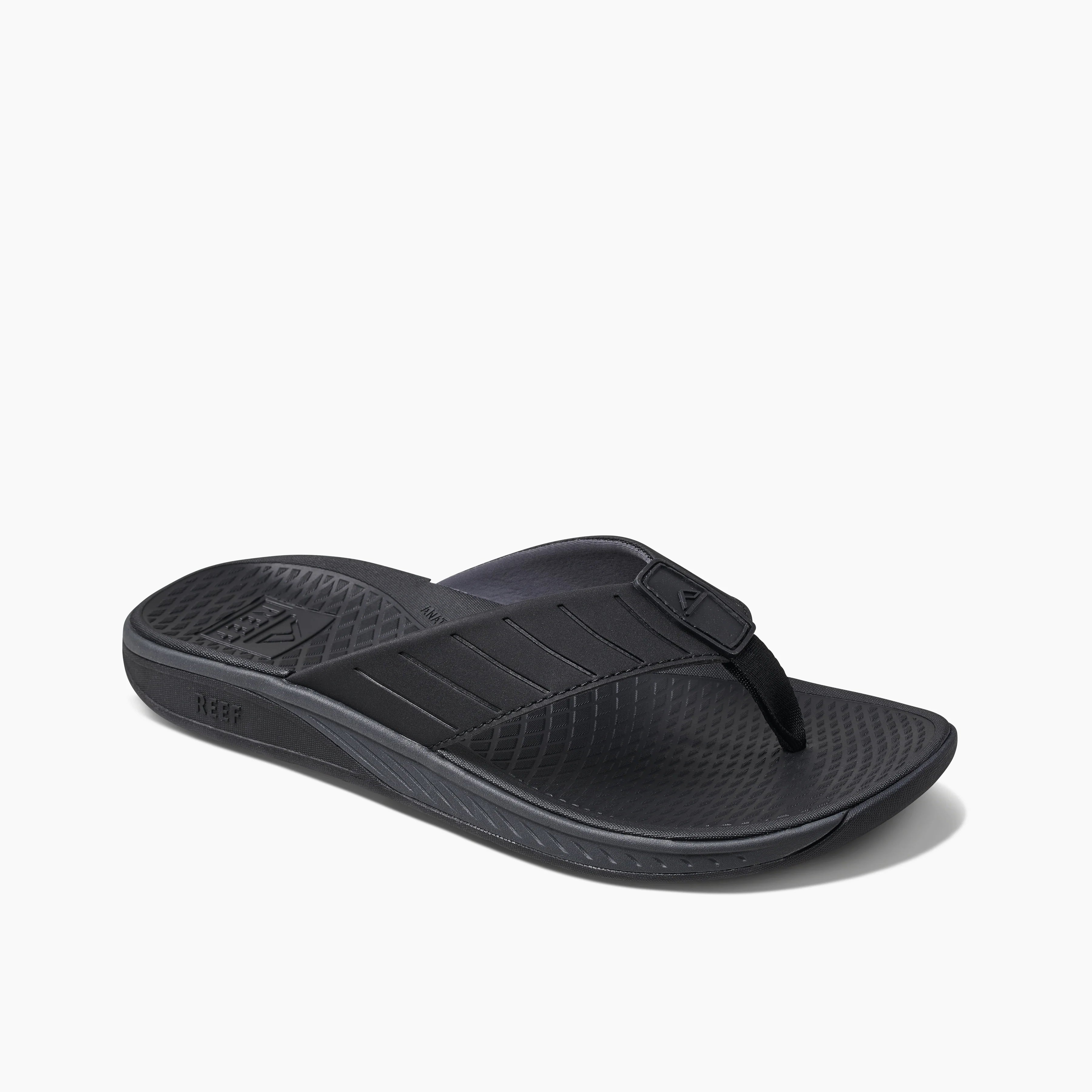 Men's sandals with a cushioned footbedReef Men's The Deckhand - Stormy Black