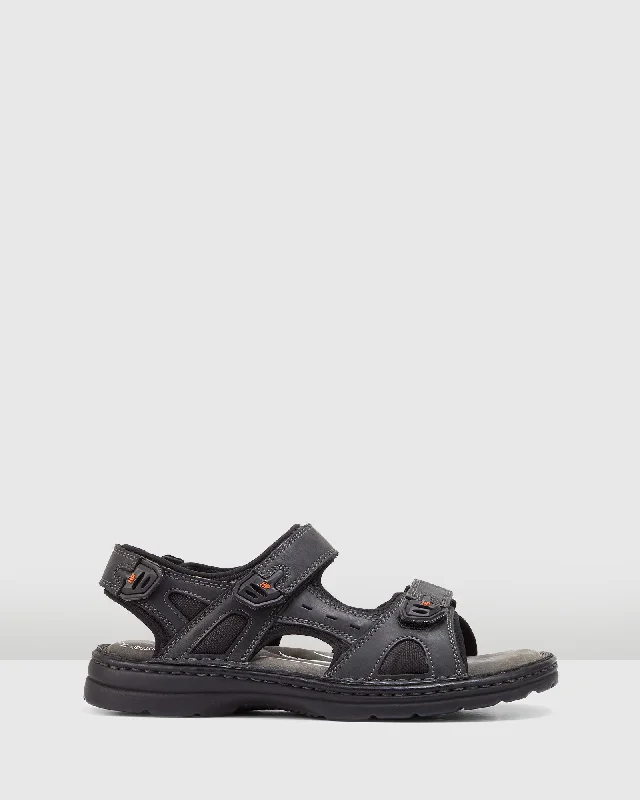 Men's sandals with a rubber sole for tractionSimmer Black