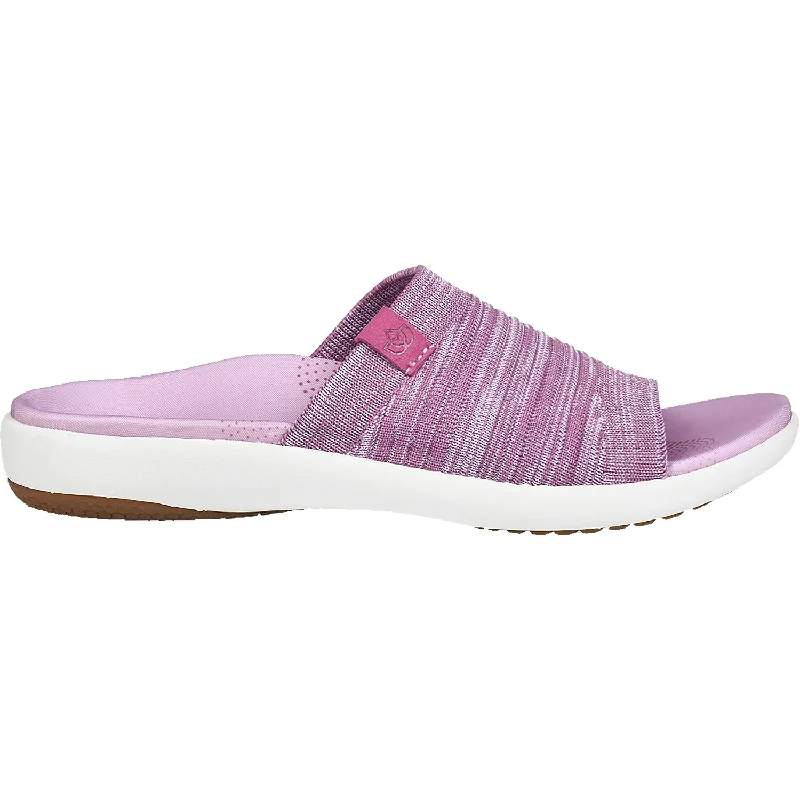 Men's sandals with a wide strap for supportWomen's Spenco Astoria Memory Foam Slide Heathered Rose Knit Fabric