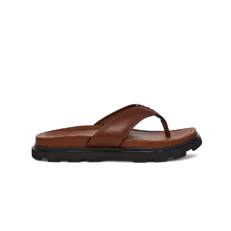 Men's leather sandals with an adjustable strapUGG® - Men's Capitola Flip Sandals (1153077-COG)