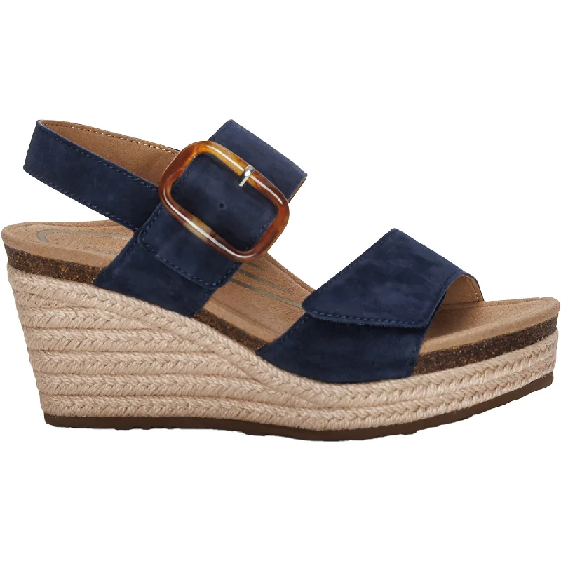 Men's sandals with a shock - absorbing insoleWomen's Aetrex Ashley Navy Leather