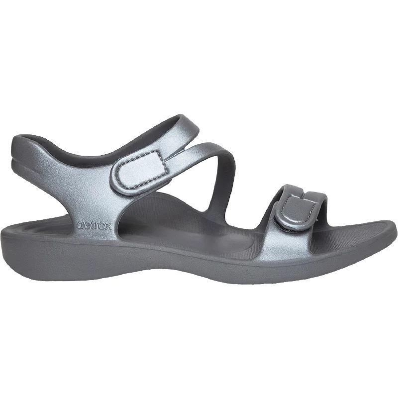 Men's sandals with a pointed toe for a stylish lookWomen's Aetrex Jillian Sport Shimmer Grey EVA