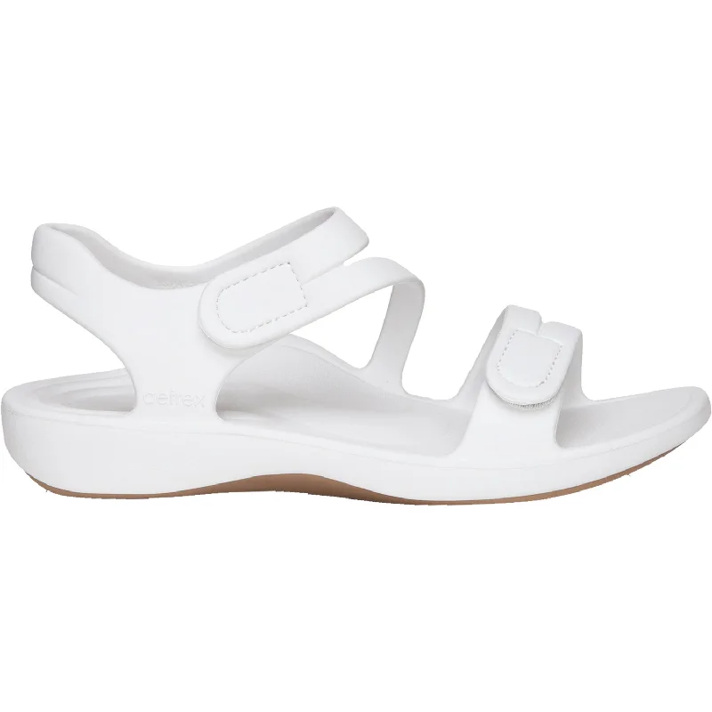 Men's sandals with a contrast stitching detailWomen's Aetrex Jillian Sport White EVA