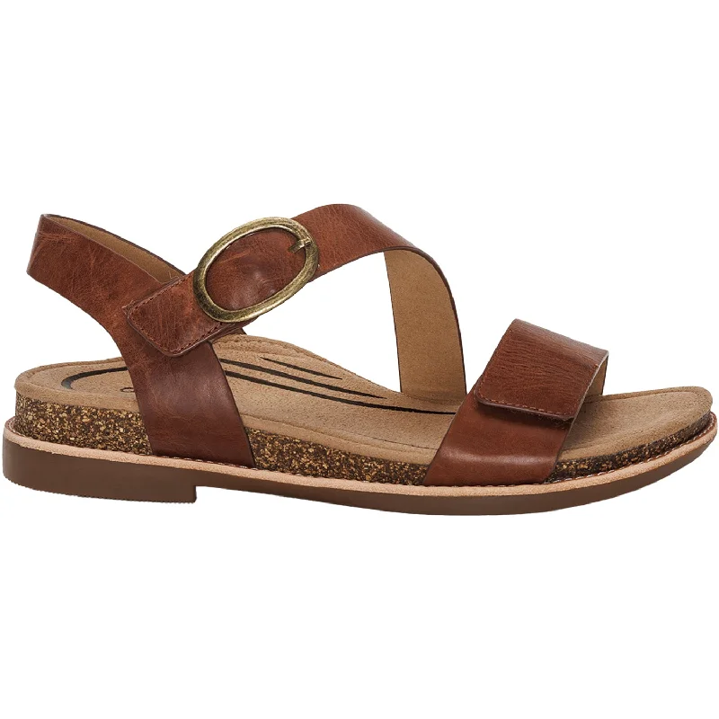 Men's sandals with a decorative buckle or charmWomen's Aetrex Tamara Walnut Leather