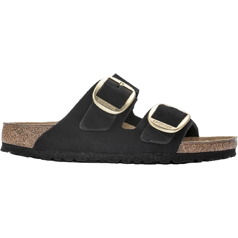 Men's sandals with a flexible sole for easy movementWomen's Birkenstock Arizona Big Buckle Black Nubuck