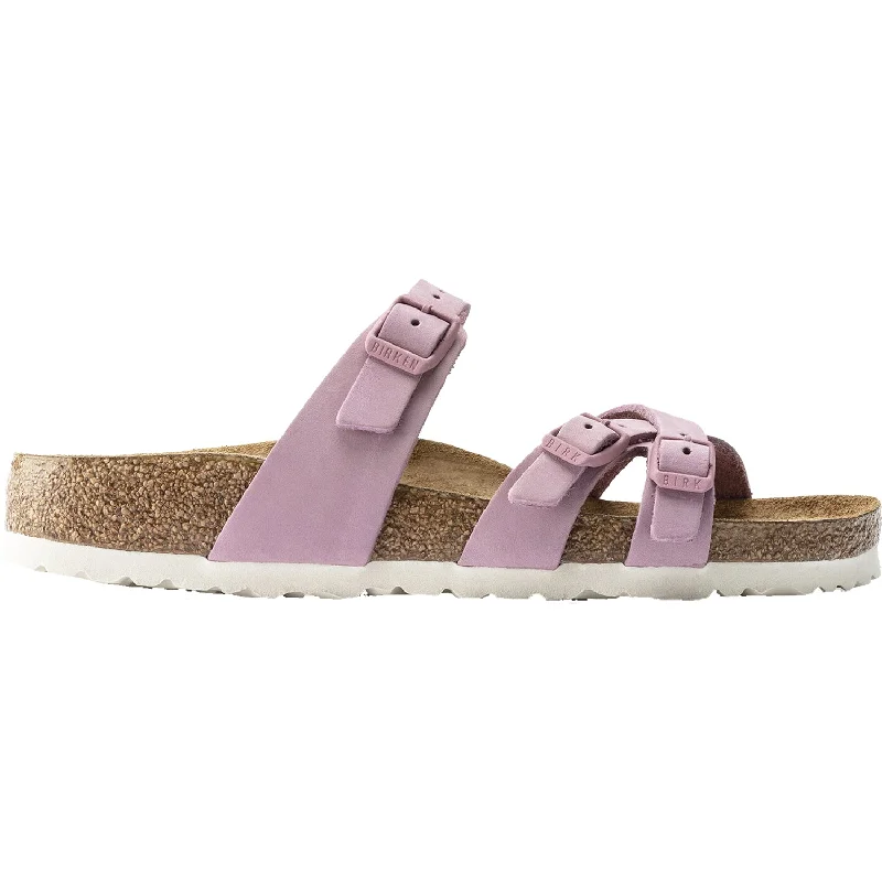 Men's sandals with a stretchy strap for a better fitWomen's Birkenstock Franca Soft Footbed Orchid Nubuck