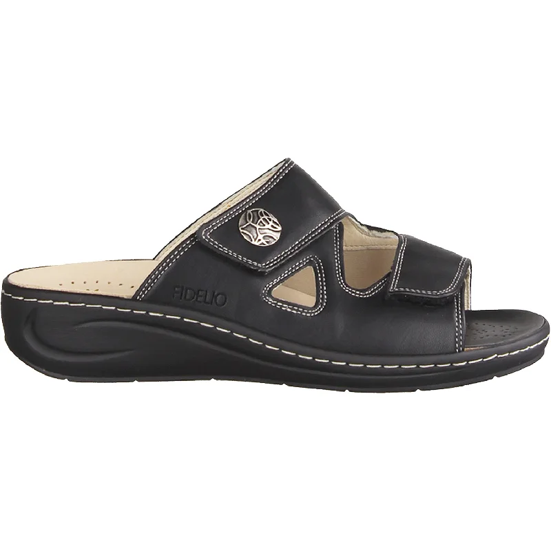 Men's sandals with a removable insole for cleaningWomen's Fidelio 43-4103 Linz 2 Black Leather