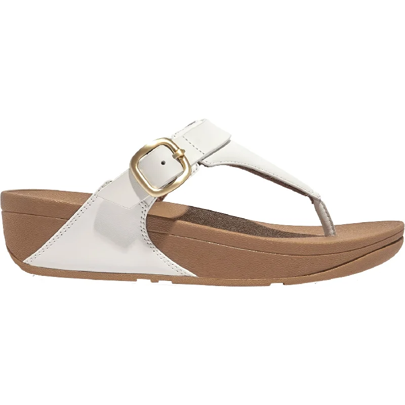 Men's sandals with a perforated leather upper for ventilationWomen's FitFlop Lulu Urban White Leather