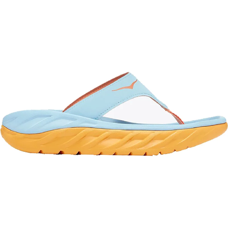 Men's sandals with a contrast stitching detailWomen's Hoka Ora Recovery Flip Summer Song/Amber Yellow Fabric